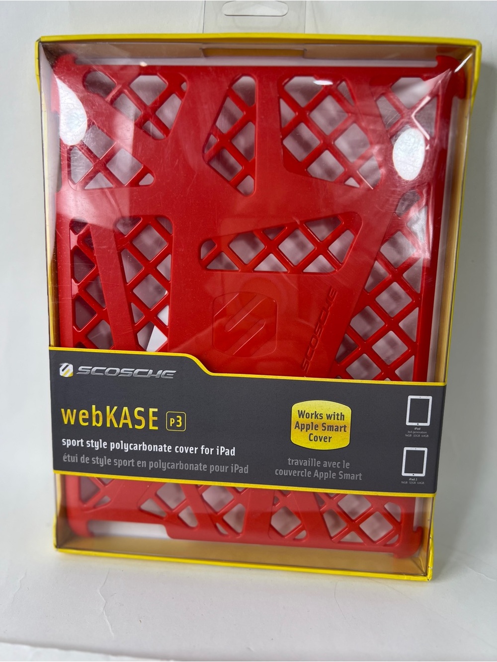 webKASE P3 Red Polycarbonate iPad Case - Sport‎ Style